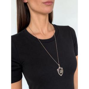 Pendentif XIX siècle, en platine et en argent orné d'onyx, diamants taille rose et ancienne