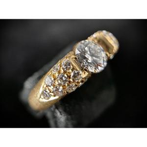 Bague Sertie d'Une Brillant De 0,65 Carat (vs-e/f) + 0,60 Carat Autour