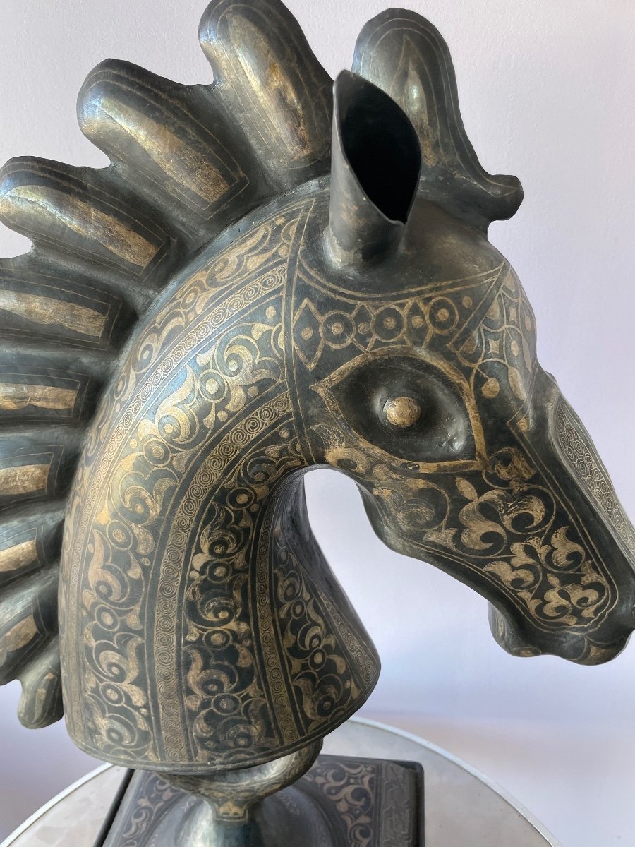Important Metal Horse Head-photo-2
