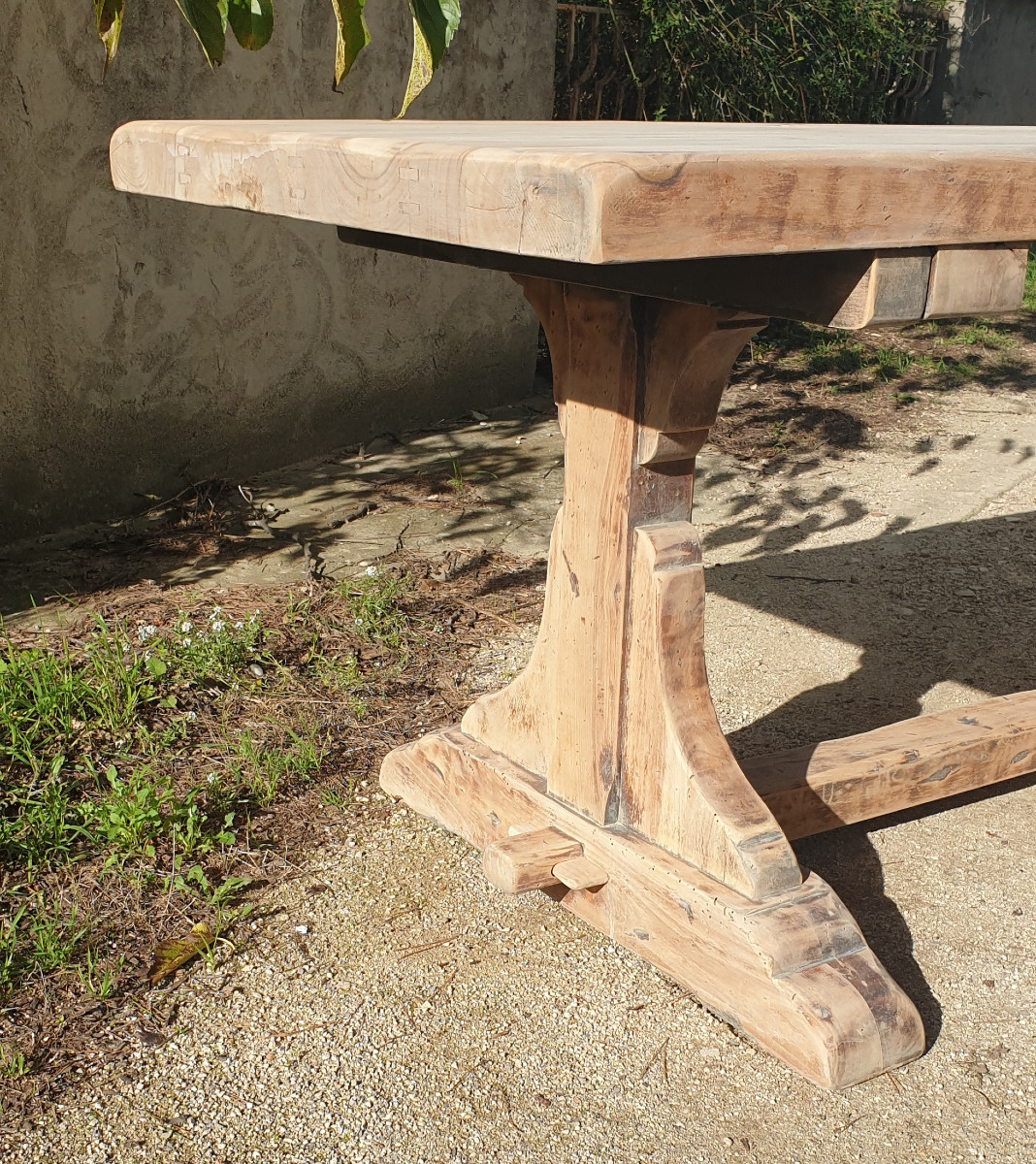 Table de ferme en bois massif 220 cm-photo-4
