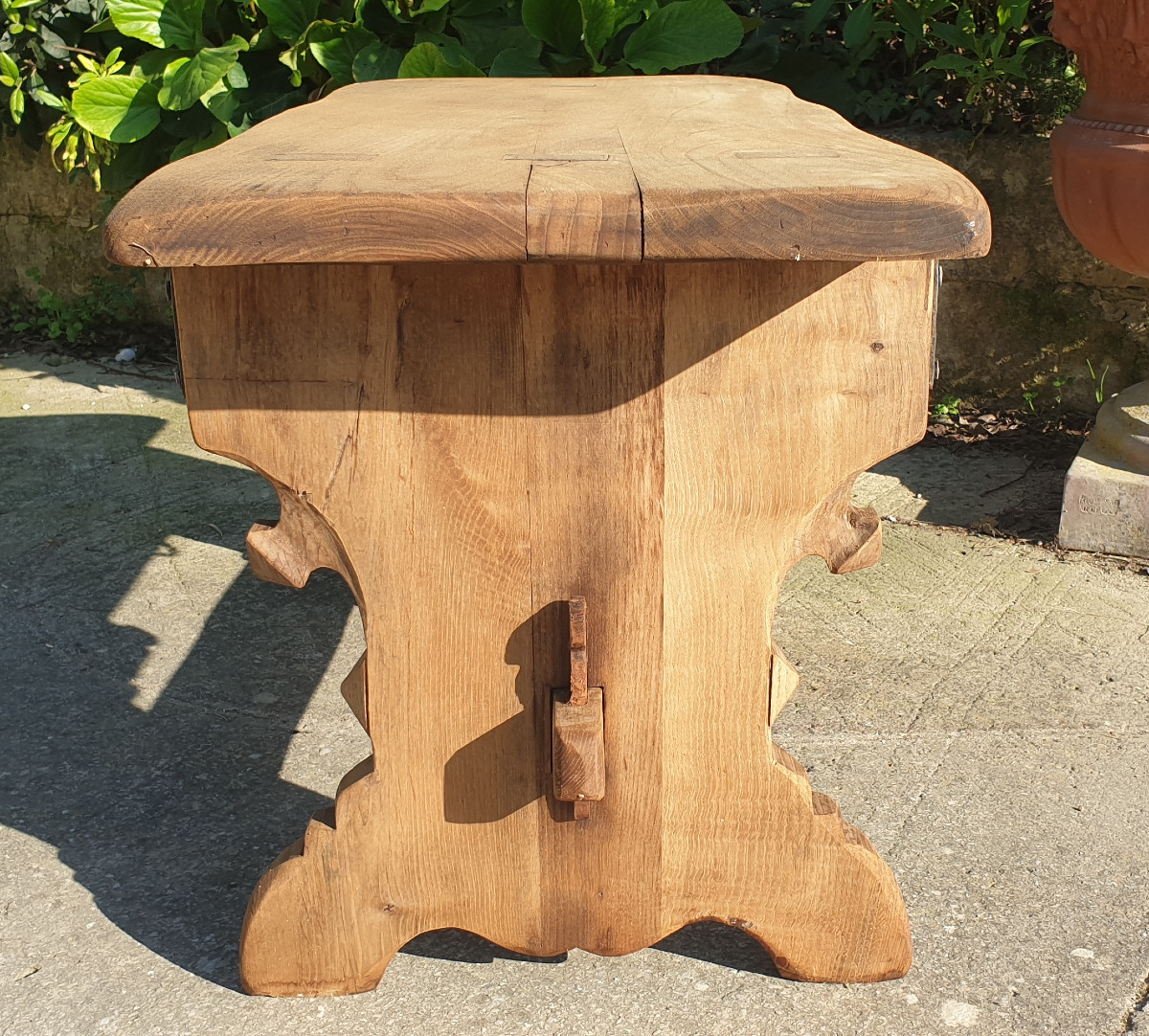Table basse rustique en bois naturel-photo-4