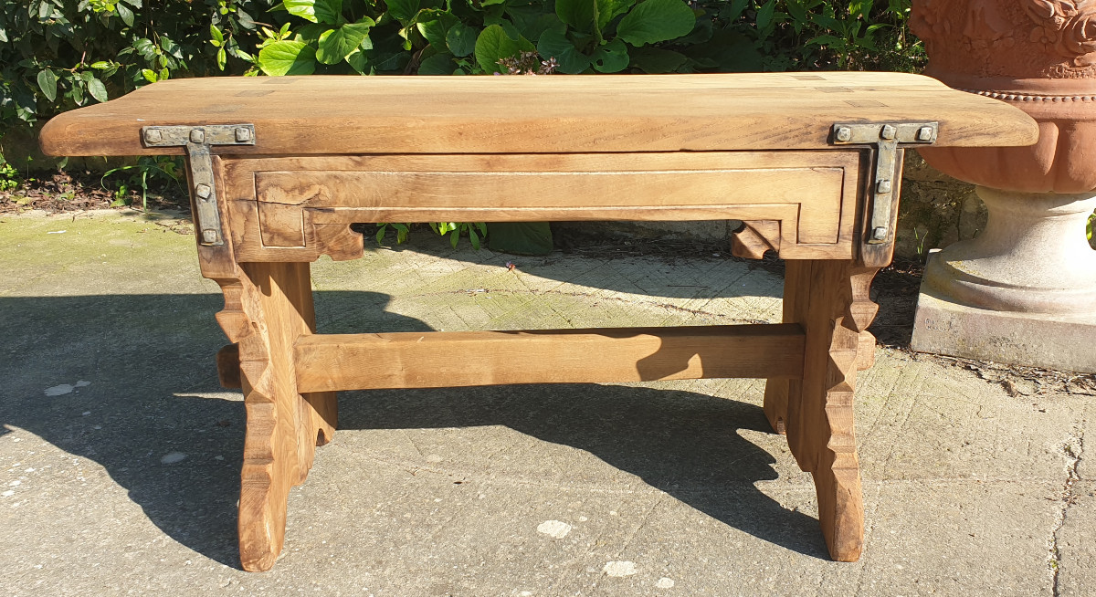 Table basse rustique en bois naturel-photo-1