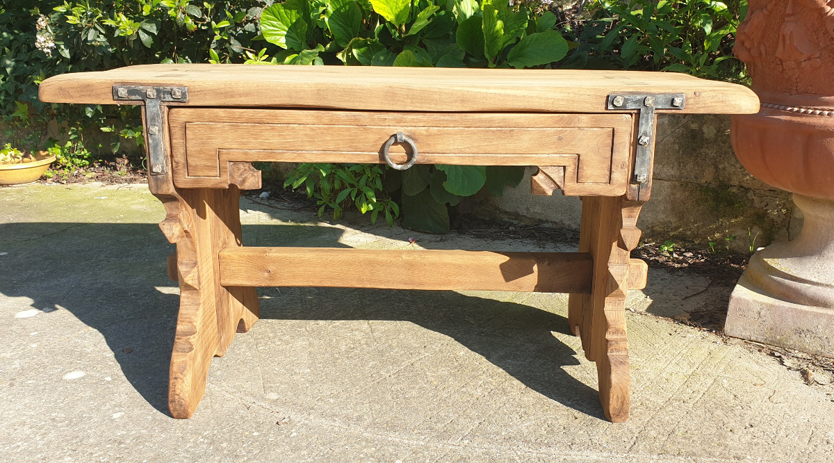 Table basse rustique en bois naturel