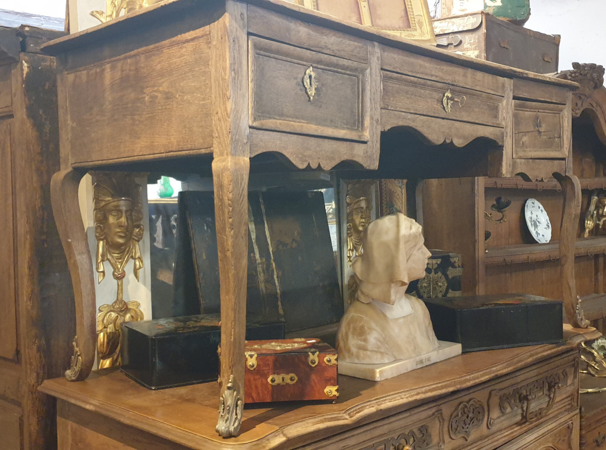 Bureau ministre en bois naturel