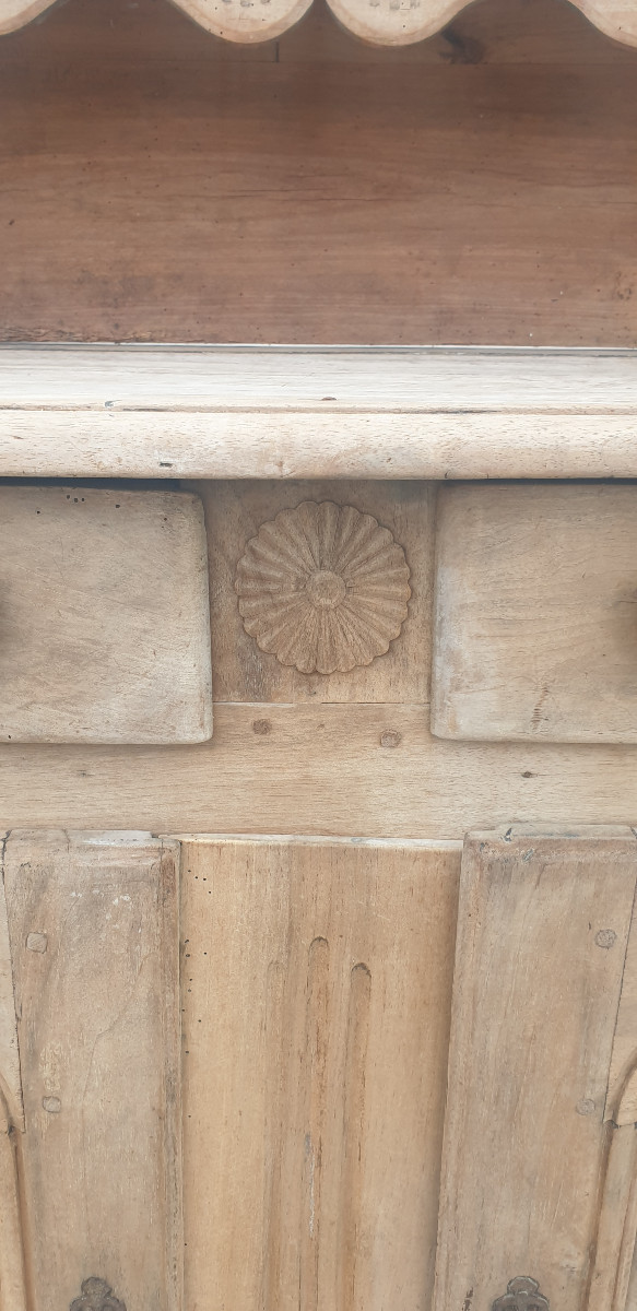 Vaisselier rustique en bois naturel-photo-3