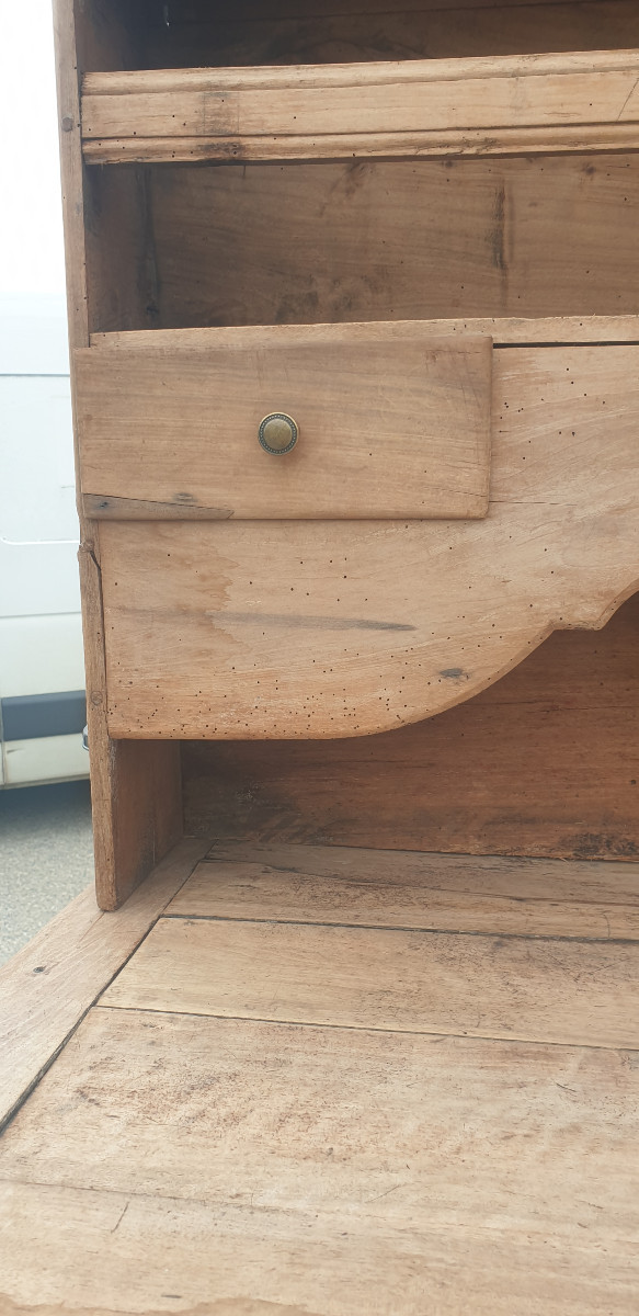 Vaisselier rustique en bois naturel-photo-4