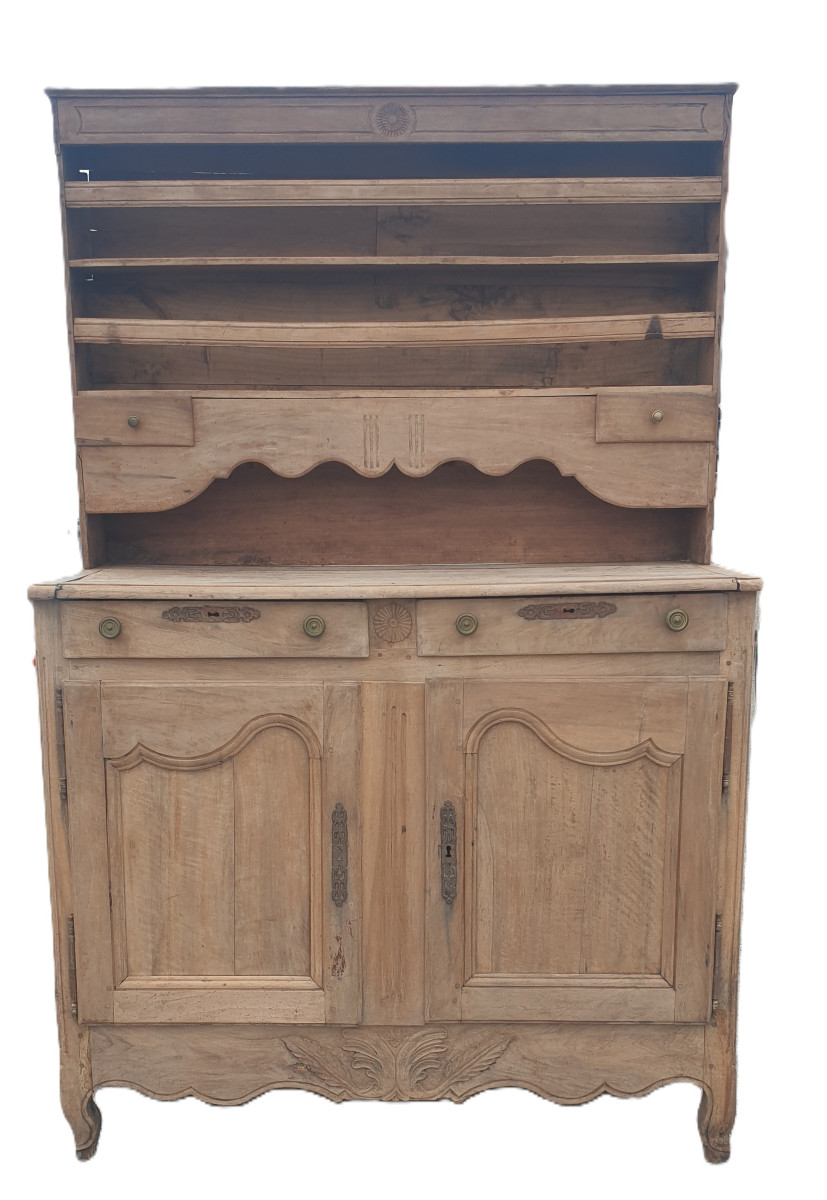 Vaisselier rustique en bois naturel