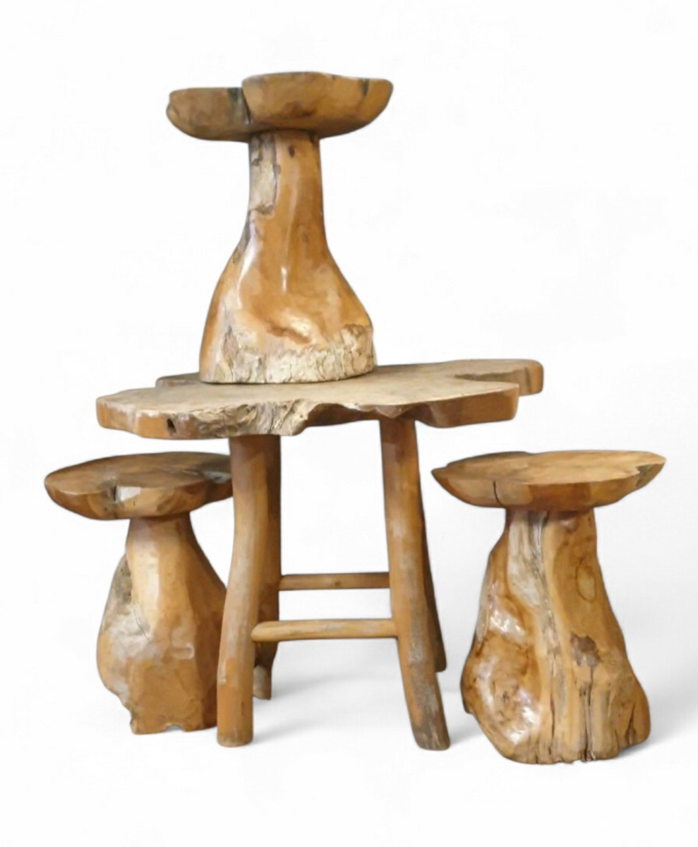 Ensemble de tabourets et table