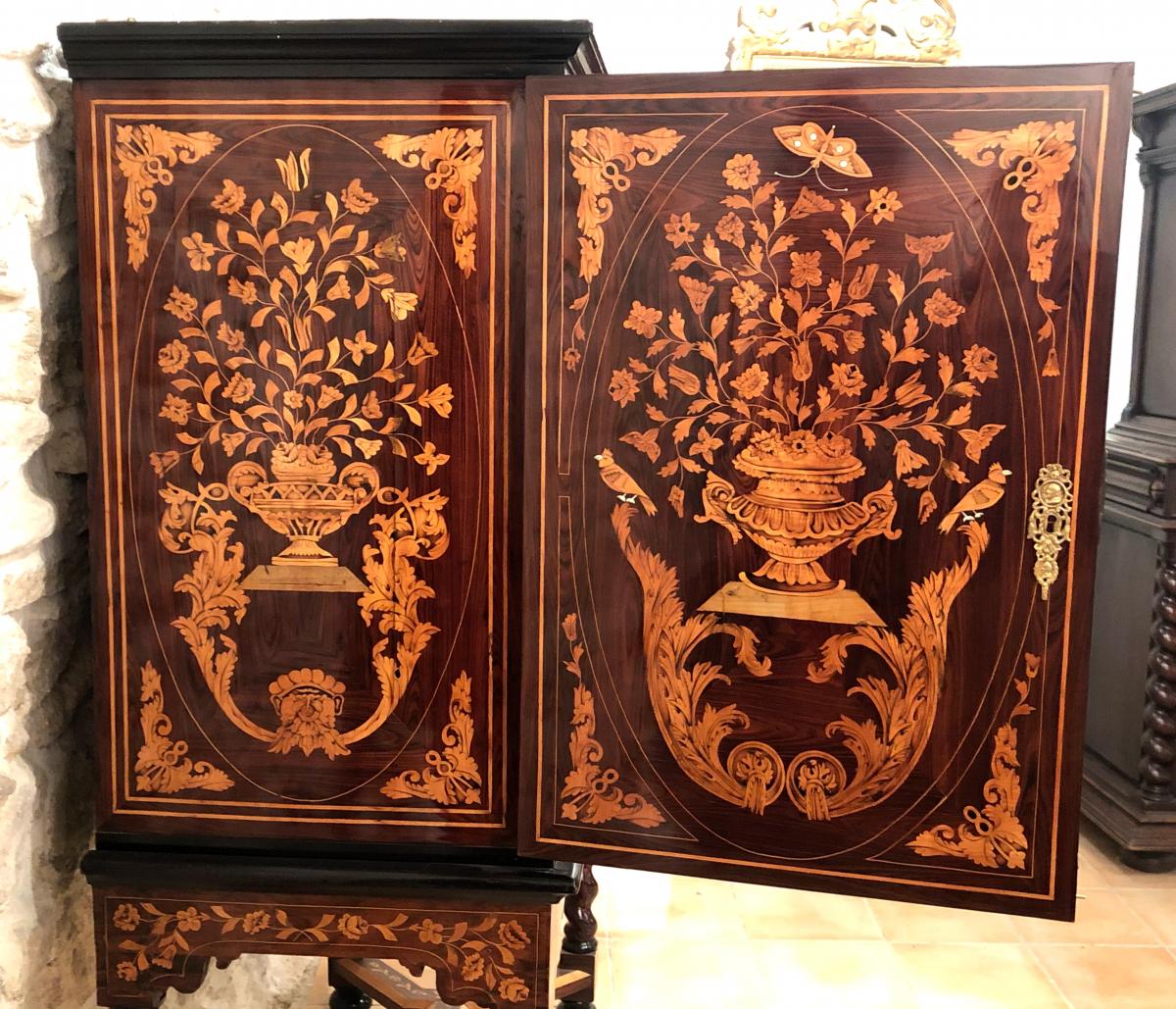 Florentin Cabinet In Marquetry-photo-3