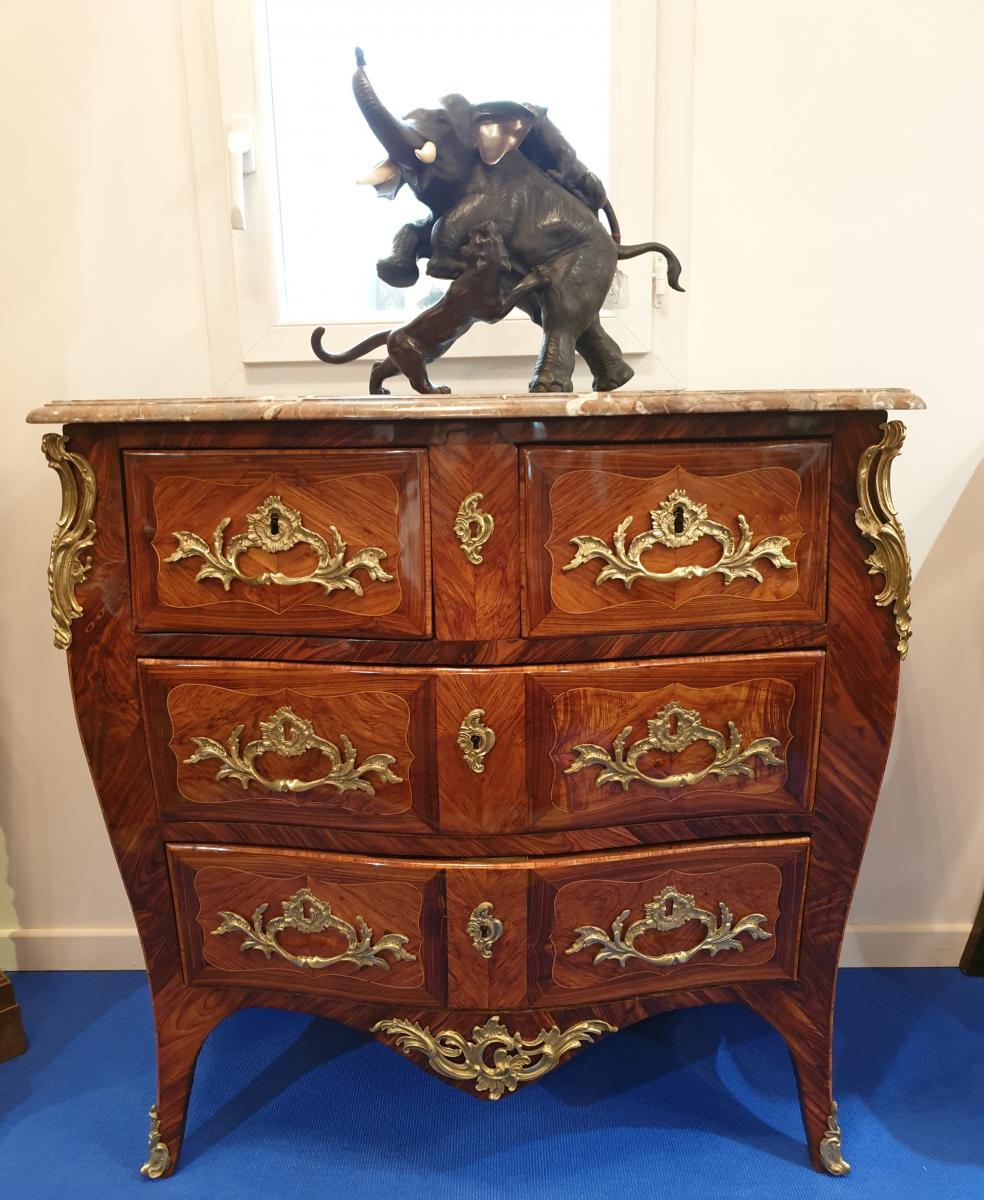 Louis XV Commode Stamped Pierre Roussel