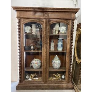 Large Natural Oak Bookcase 