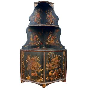 Corner In Black Lacquer From China, 18th Century 