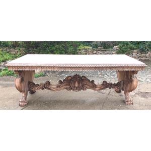 Richly Carved Wooden Table d'Apparat