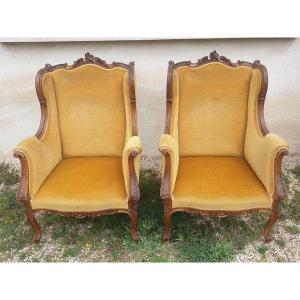 Pair Of Bergeres Louis XV Style