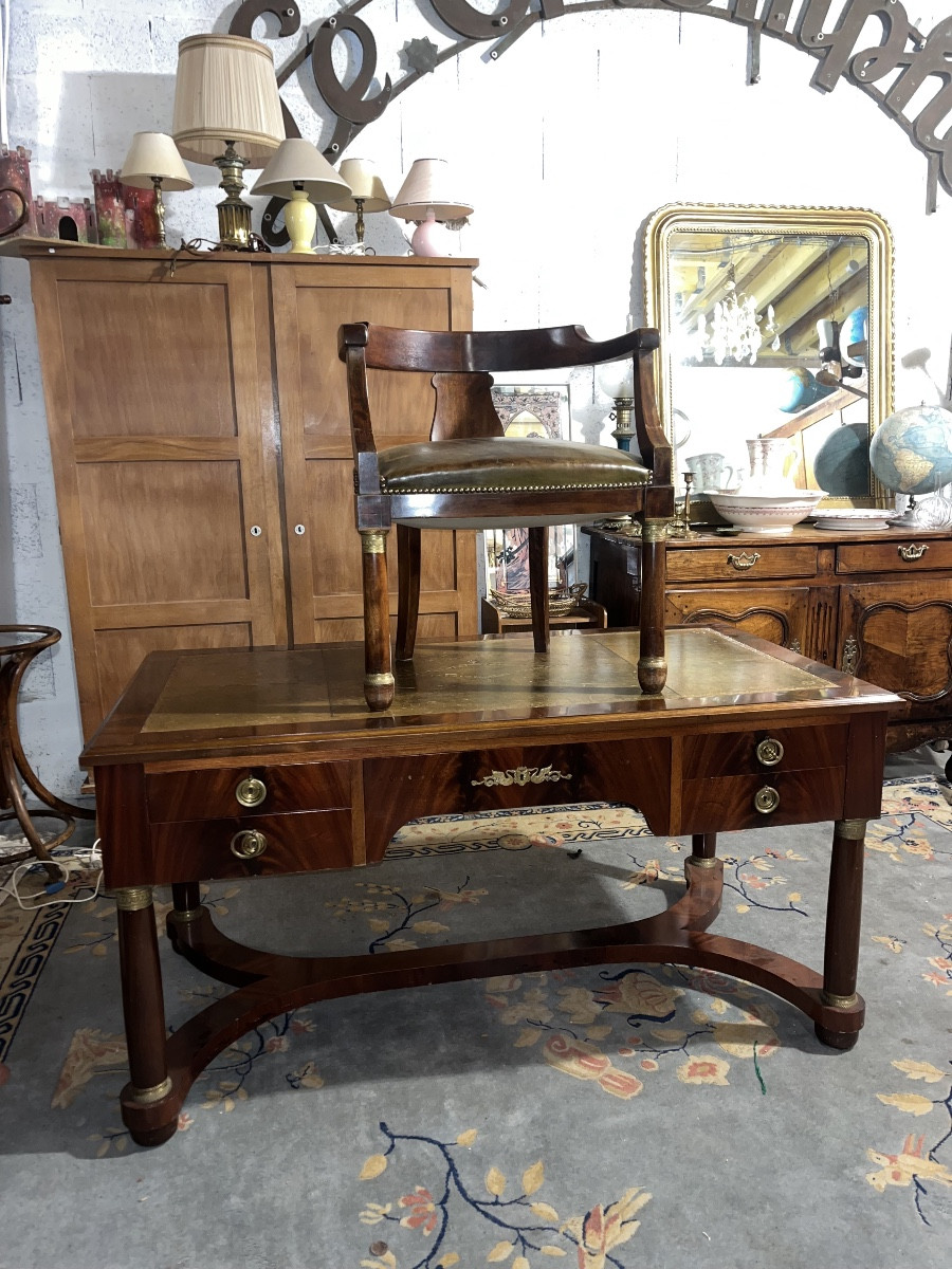 Empire Desk And Armchair