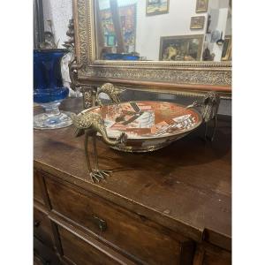 Coupe Japonaise socle en Bronze Maison Alphonse Giroux