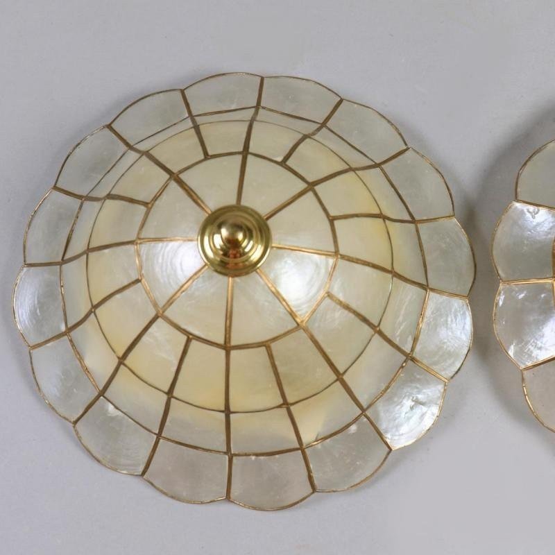 A Pair Of Lamps. Pearl. Electrified. D-35cm.1960-70-photo-4