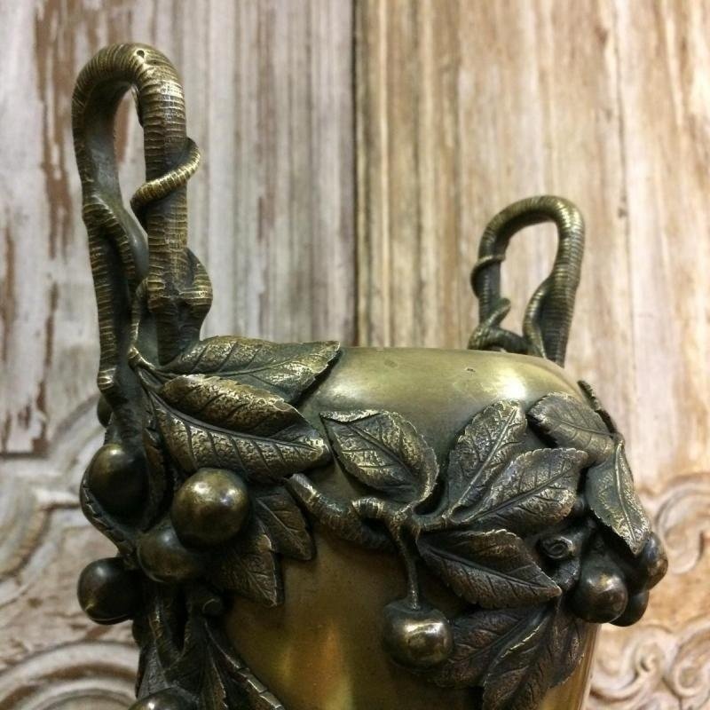Grand Vase En Bronze. XIXème Siècle. H-42cm-photo-3