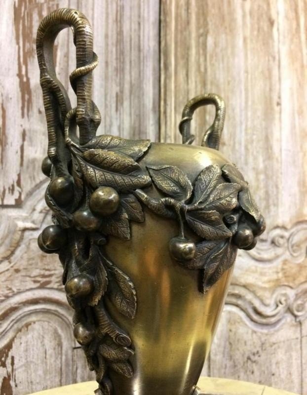 Grand Vase En Bronze. XIXème Siècle. H-42cm-photo-4