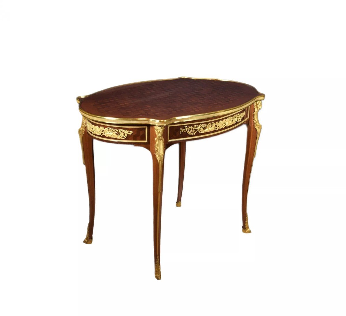 Louis XVI Style Oval Table, Adam Weisweiler Model.  -photo-2