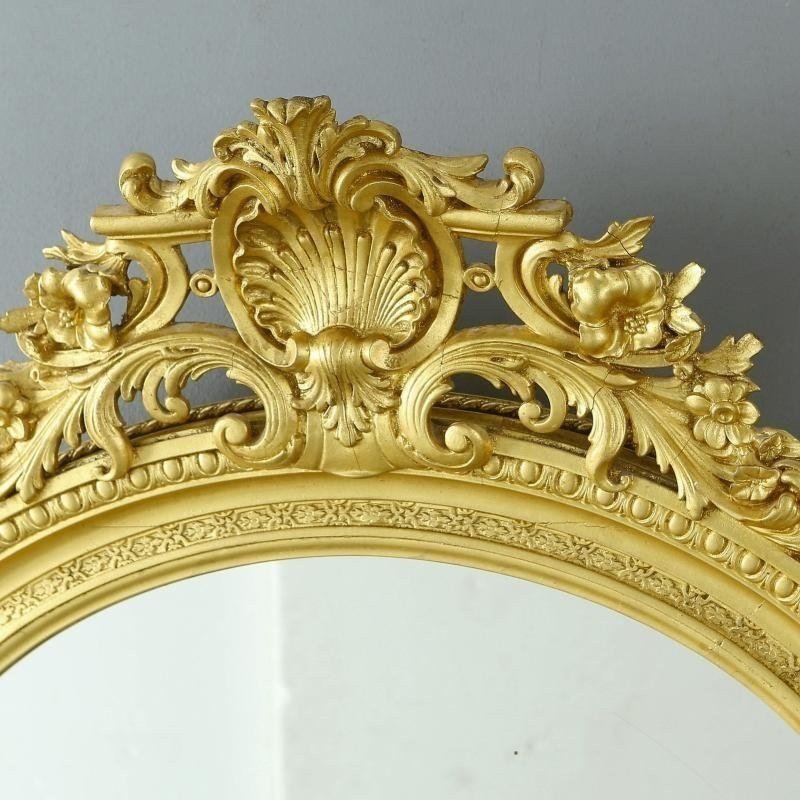 Mirror Wood And Gilded Stucco. Napoleon III-photo-2