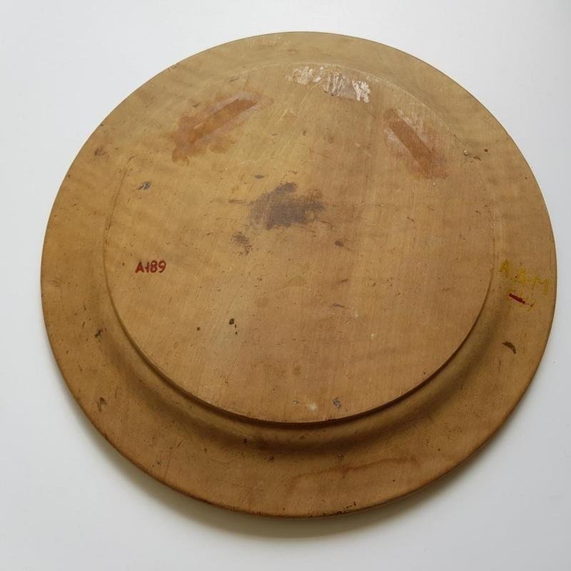 Decorative Plate In Carved Wood. Russia XIX. D-40cm. -photo-2
