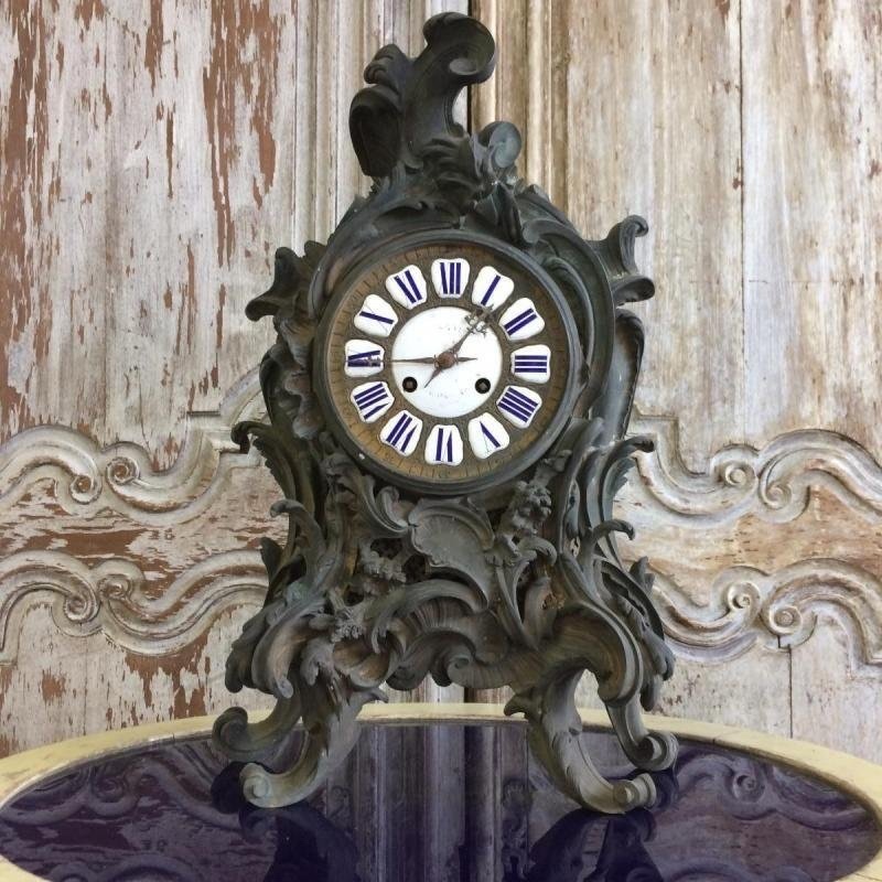 Louis XV Style Cartel Clock. Original Patina. H-50cm