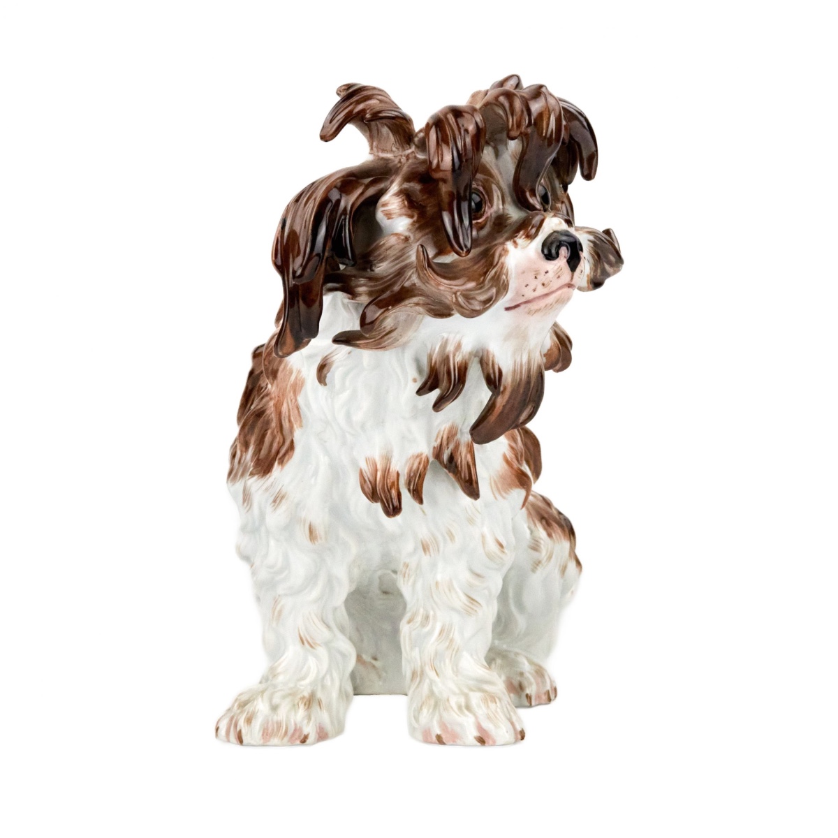 SCULPTURE EN PORCELAINE DE BICHON MEISSEN ALLEMAGNE, MEISSEN, DEUXIÈME MOITIÉ DU XIXe SIÈCLE-photo-2