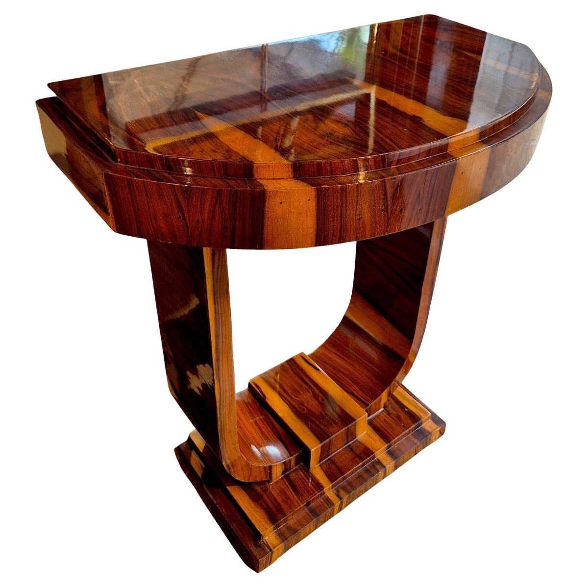 Art Deco Console Table In Wood, France, 20th Century