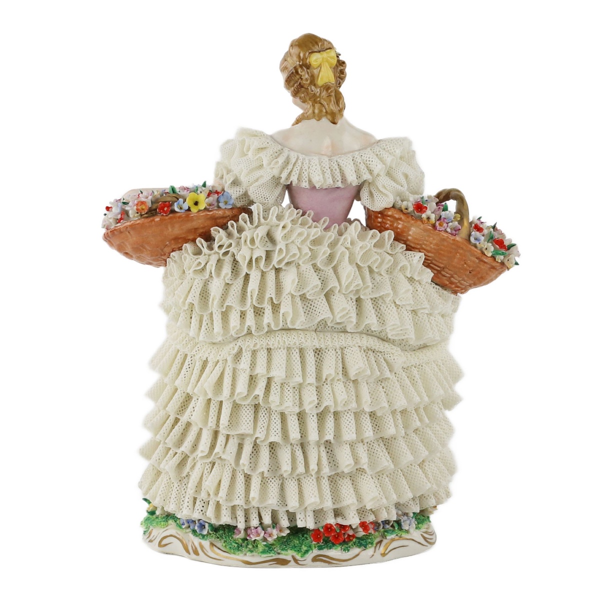 Sitzendorf Porcelain. Porcelain Figurine Of The Flower Girl.-photo-4