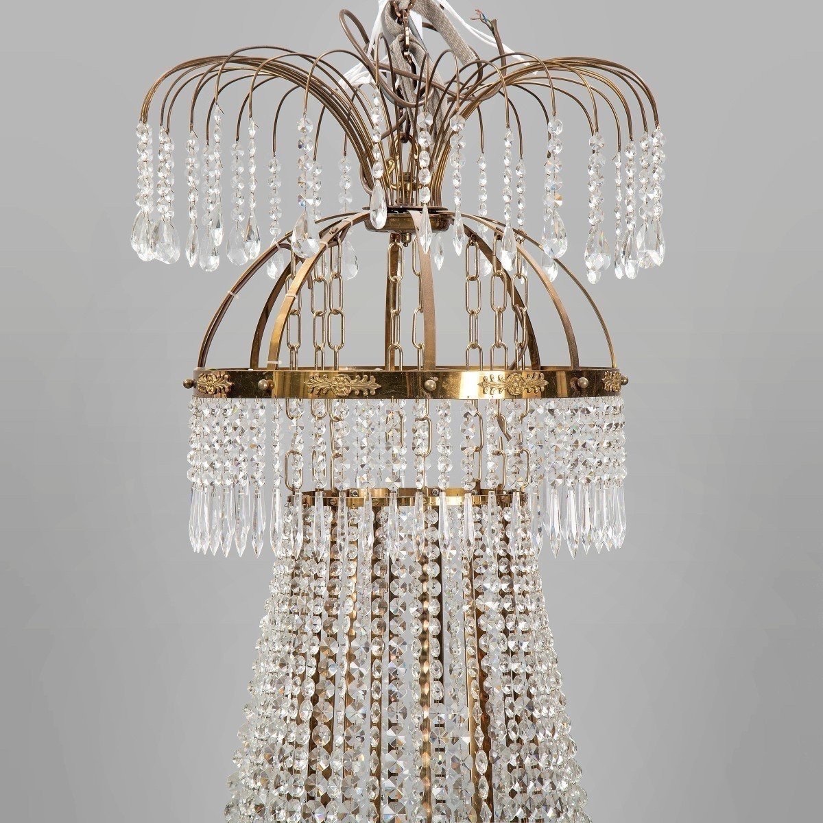 Très Grand Lustre En Cristal De Style Empire. H-180cm D-125cm-photo-1