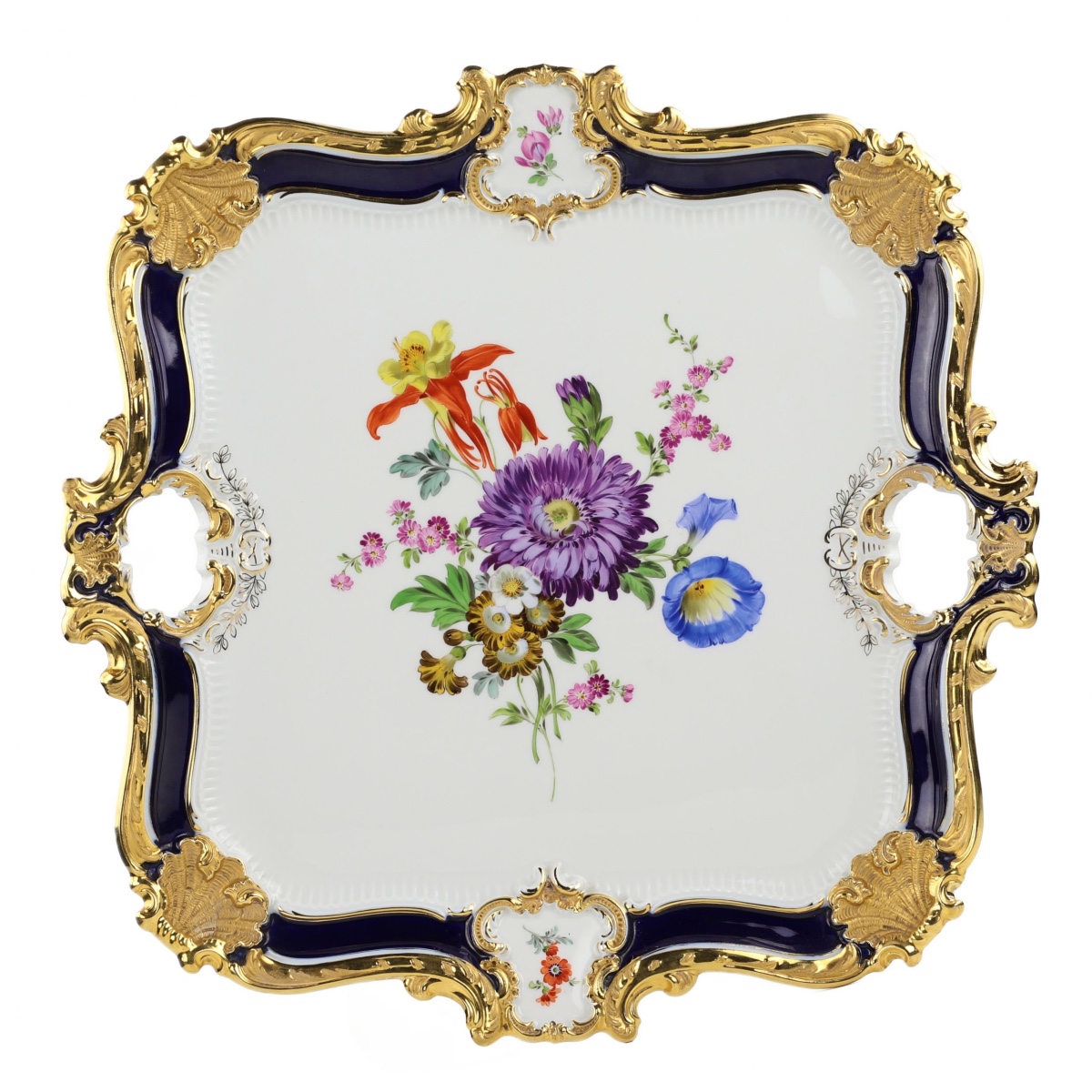 Large Serving Tray. Meissen, 20th Century