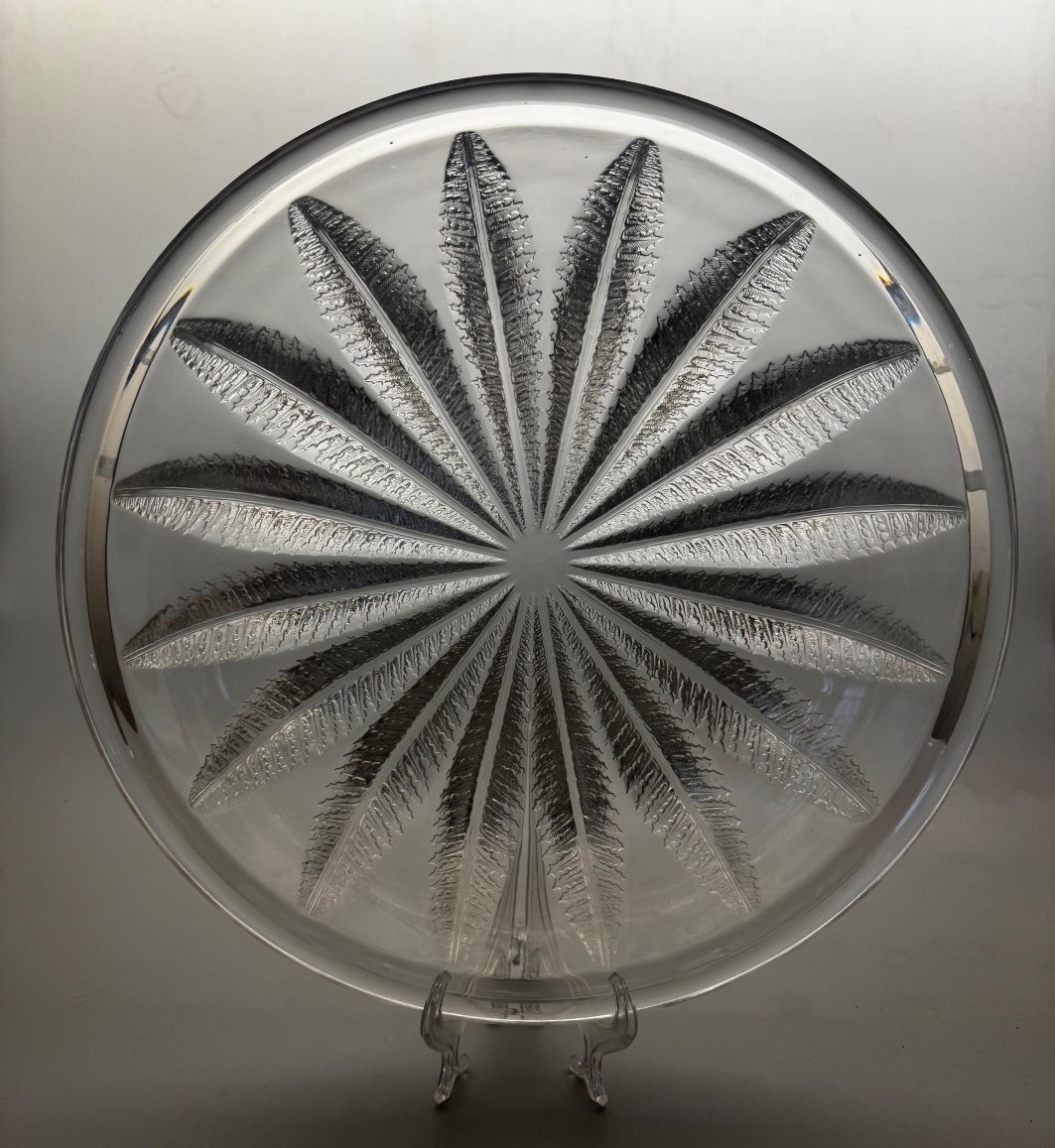 LALIQUE Grande coupe Châtaignier Modèle créé en 1933 par René Lalique Art Deco Réf Marcilhac-photo-2