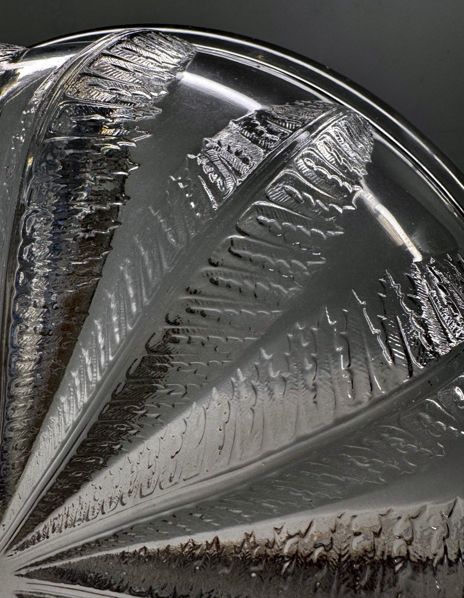 LALIQUE Grande coupe Châtaignier Modèle créé en 1933 par René Lalique Art Deco Réf Marcilhac-photo-3