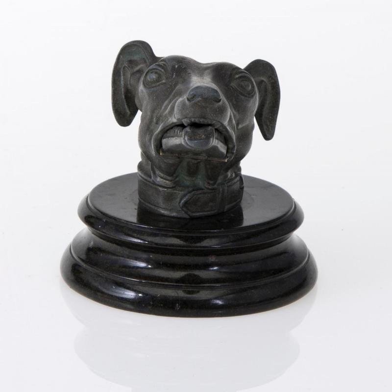Dog-shaped Business Card Holder. 19th Century-photo-3
