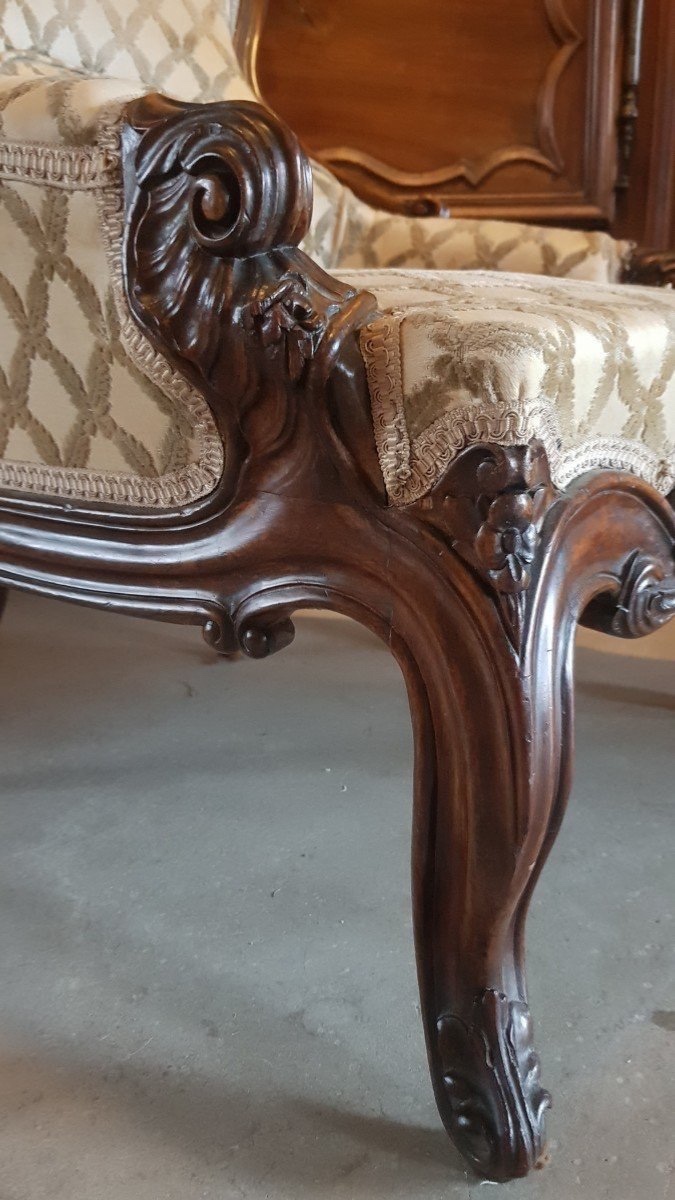Fauteuil Boudoir. XIXème Siècle. Acajou-photo-3