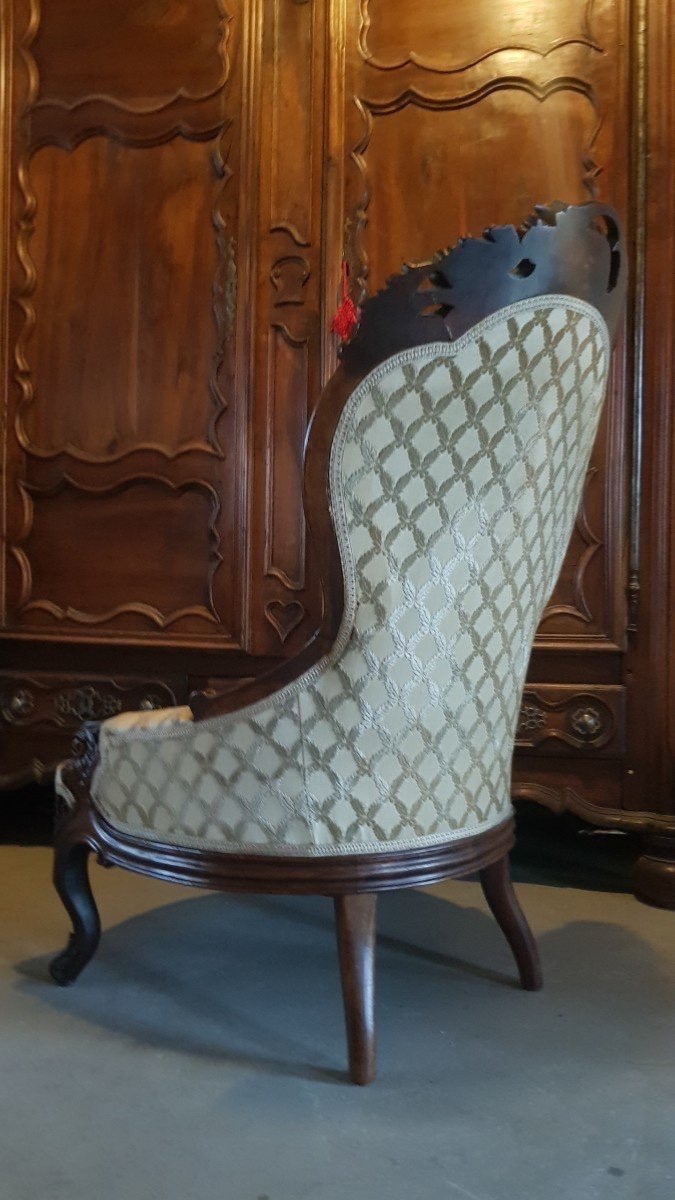 Fauteuil Boudoir. XIXème Siècle. Acajou-photo-2