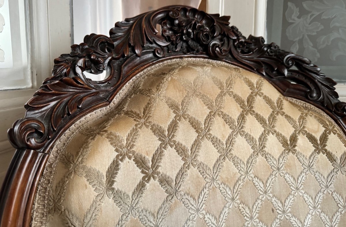 Fauteuil Boudoir. XIXème Siècle. Acajou-photo-3