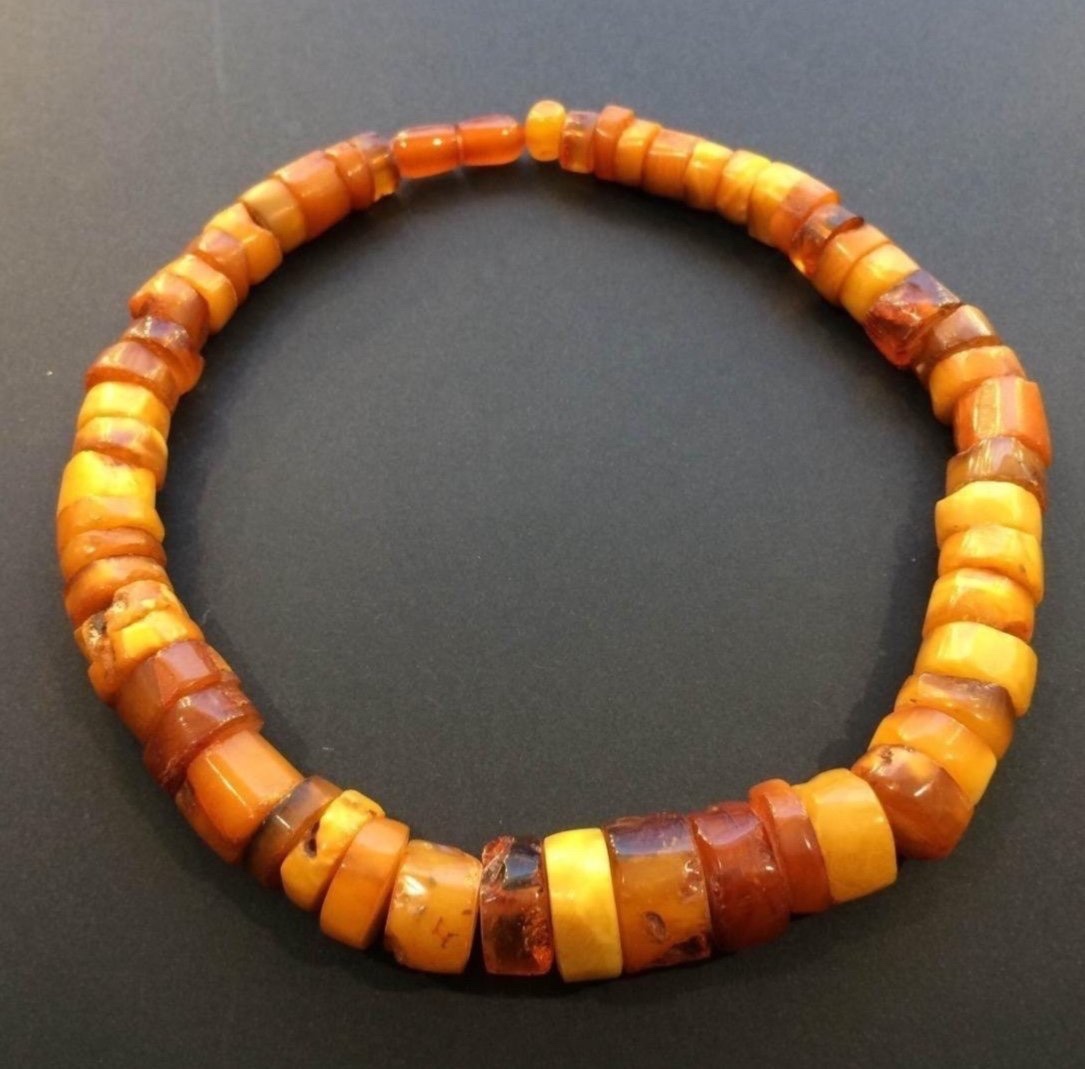 Amber Necklace, 47cm. 1960. Kaliningrad, Russia-photo-2