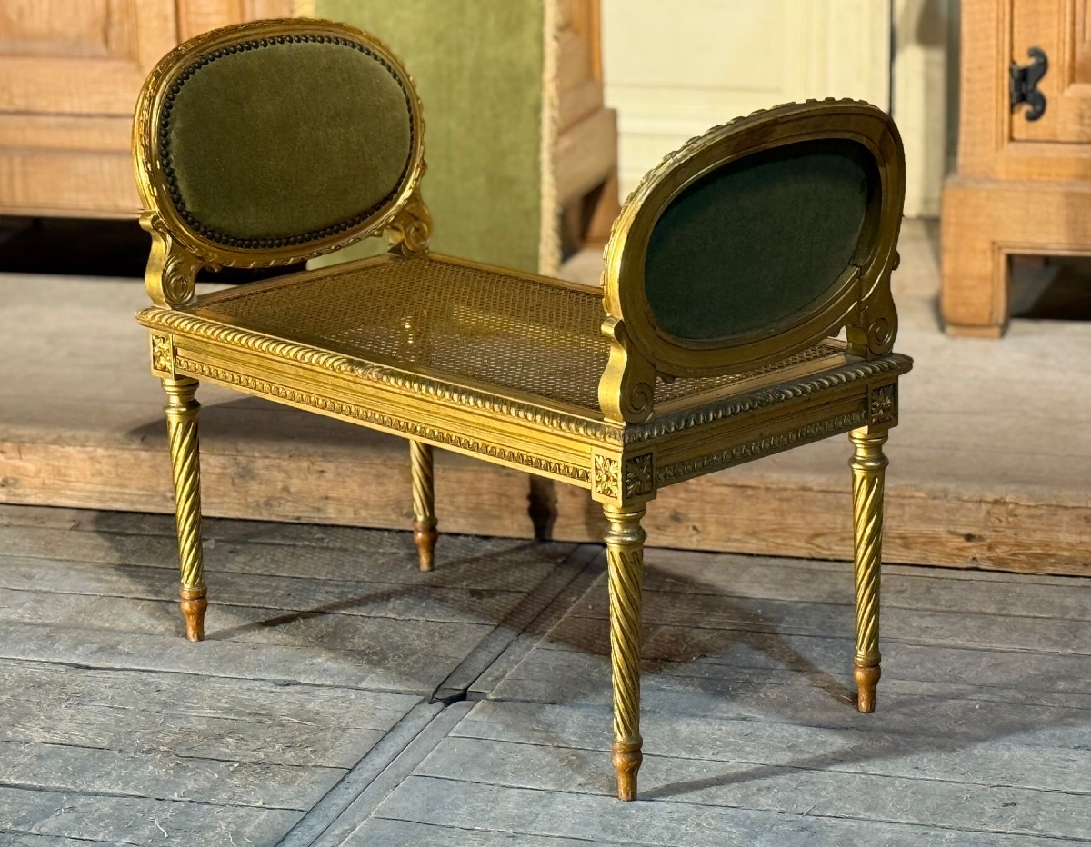 Canapés en bois doré-photo-2