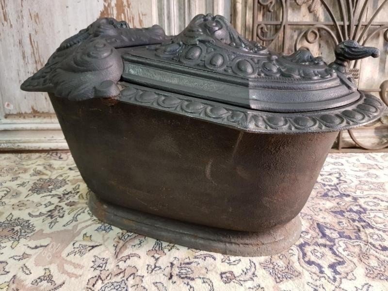 Conteneur En Fonte Pour Le Charbon. XIX ème Siècle-photo-4