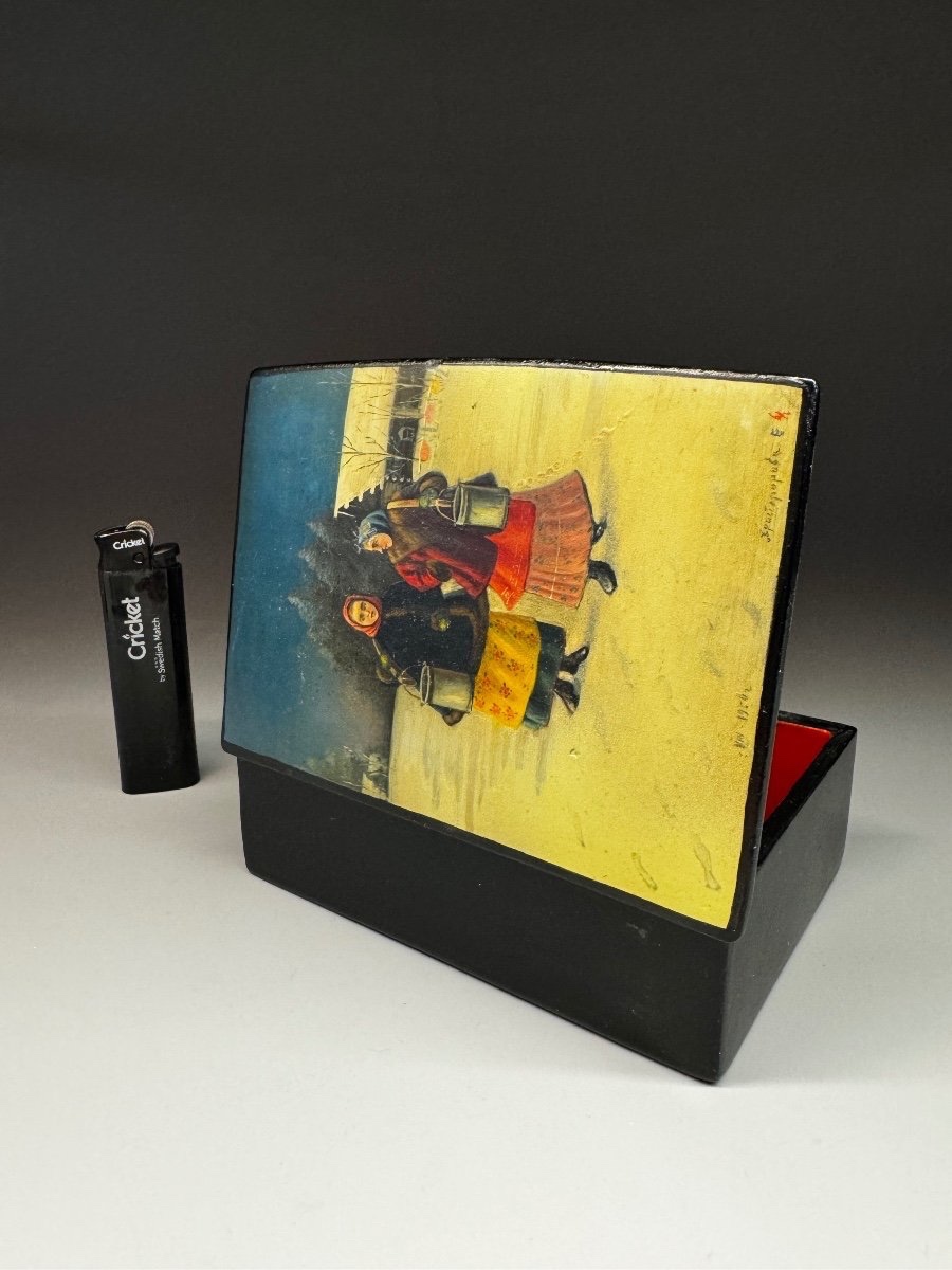 Box “palekh.” Russia. Signed Khristoforova, 1950-photo-4