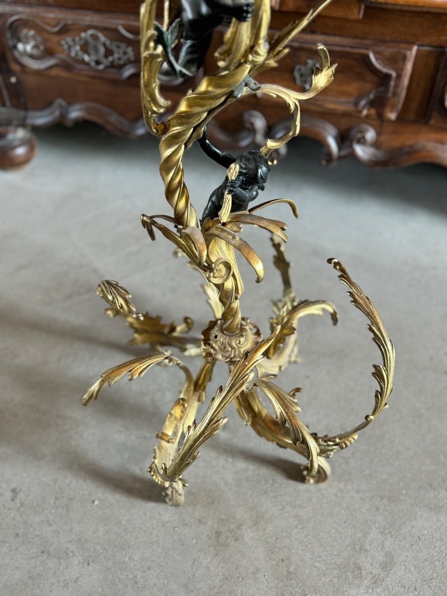 Floor Lamp With Mythological Figures, 19th Century, H-109cm-photo-4