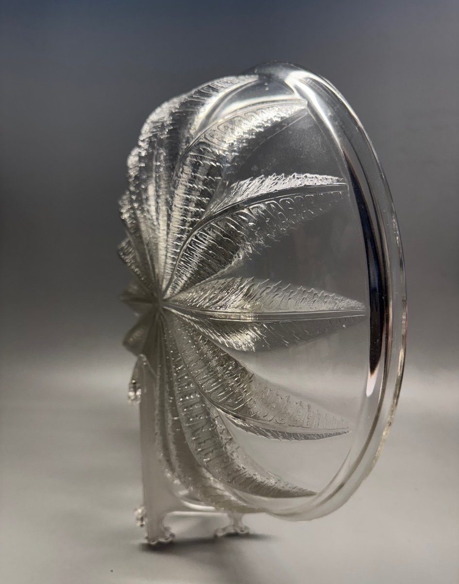 LALIQUE Grande coupe Châtaignier Modèle créé en 1933 par René Lalique Art Deco Réf Marcilhac-photo-1