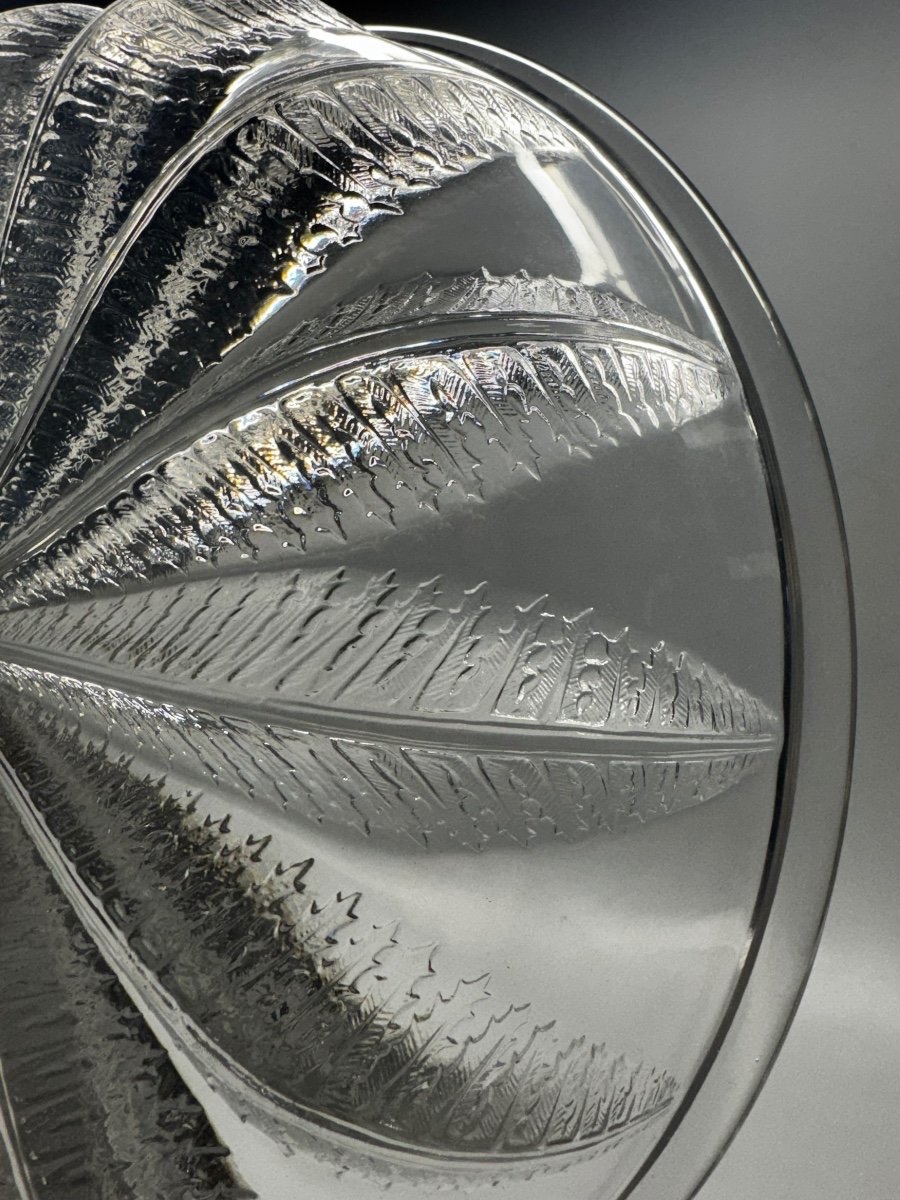 LALIQUE Grande coupe Châtaignier Modèle créé en 1933 par René Lalique Art Deco Réf Marcilhac-photo-2