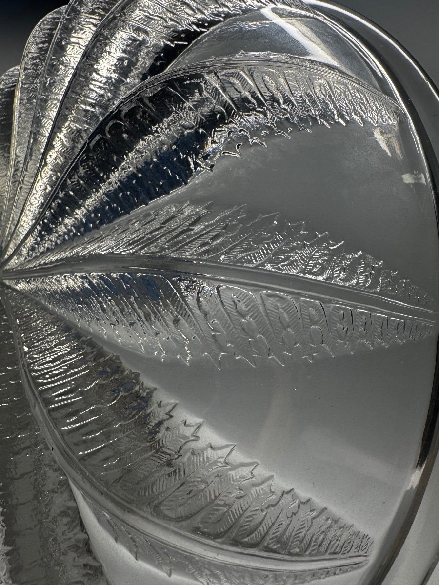 LALIQUE Grande coupe Châtaignier Modèle créé en 1933 par René Lalique Art Deco Réf Marcilhac-photo-4