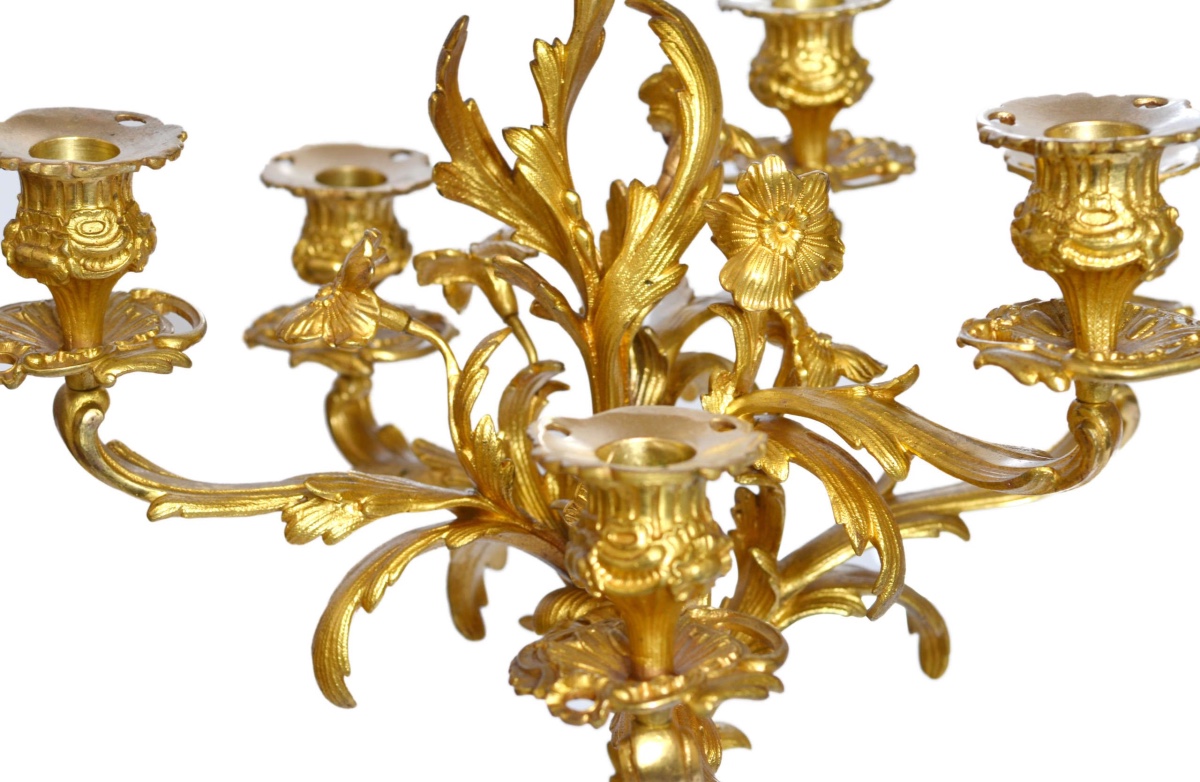 Bougeoirs de style rococo. H-73cm-photo-3