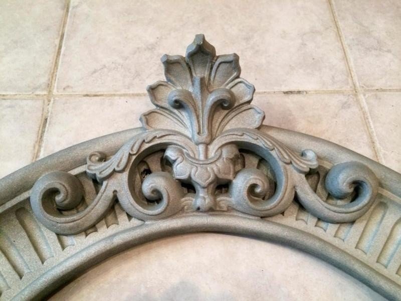 Cadre Ovale En Régule XIX ème Siècle. L-96cm-photo-3