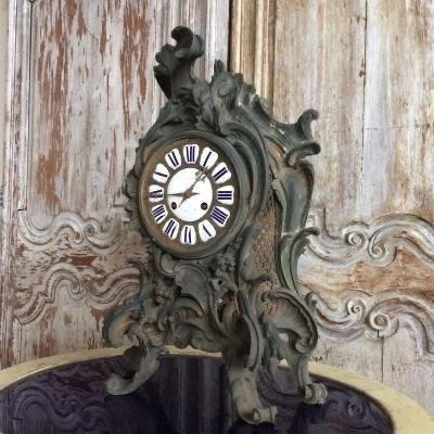 Cartel De Style Louis XV. Patine d'origine. H-50cm-photo-2