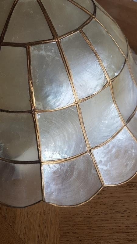 A Pair Of Pearl Lamps. Electrified. D-35cm. 1960-70-photo-1